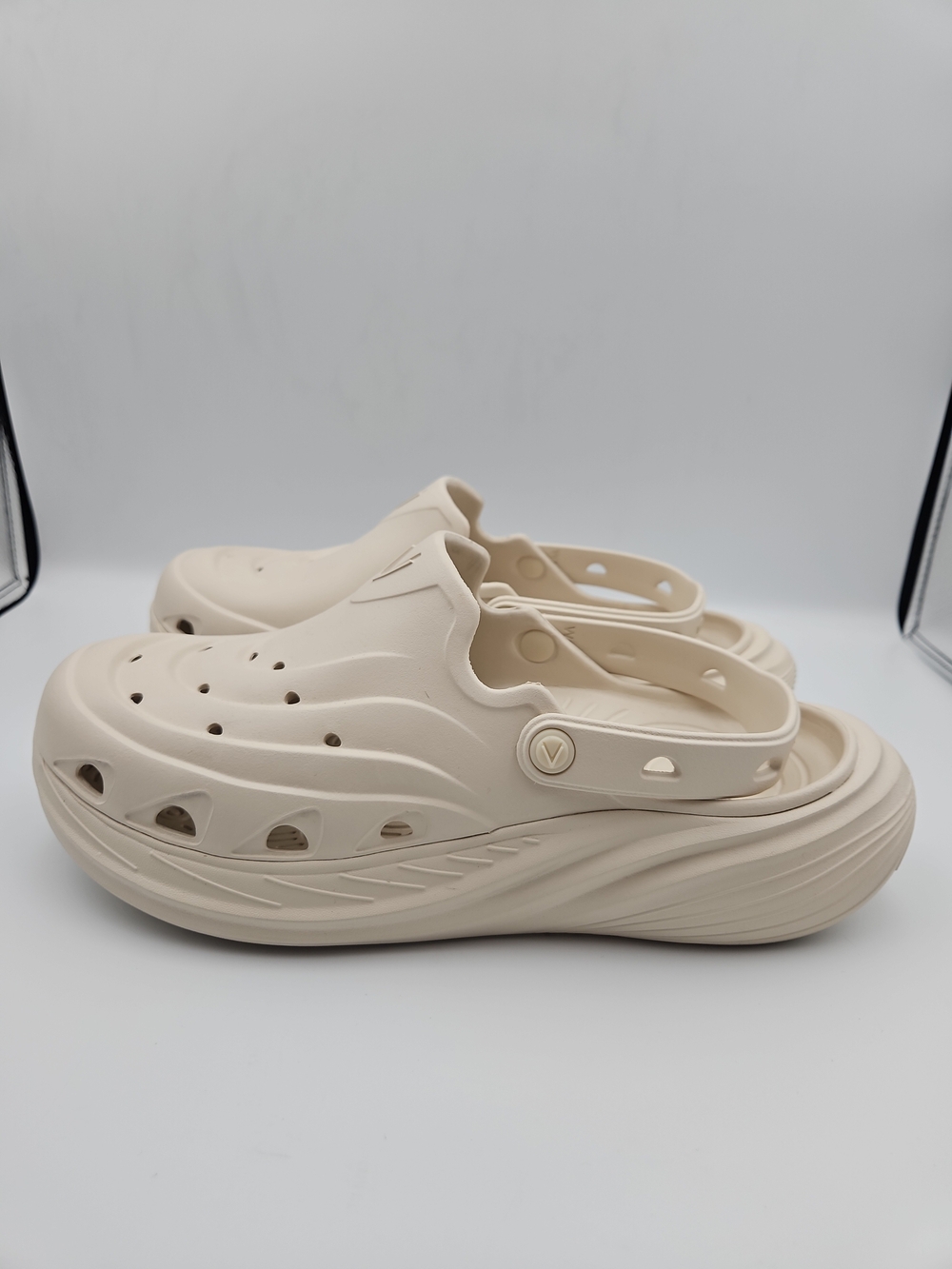 Vionic Beige Slip-On Foam Clog Sandals